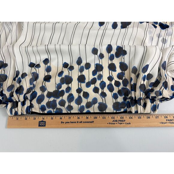 Diane von Furstenberg DVF Robyn Silk Batwing Short Sleeve Blouse Top Women's P - Picture 9 of 11